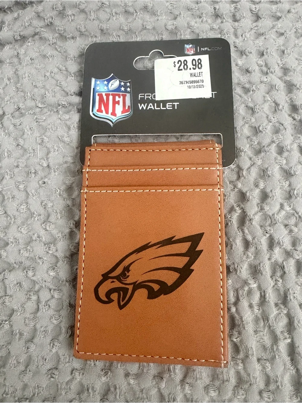 NFL Philadelphia Eagles Tan Front Pocket Card Wallet